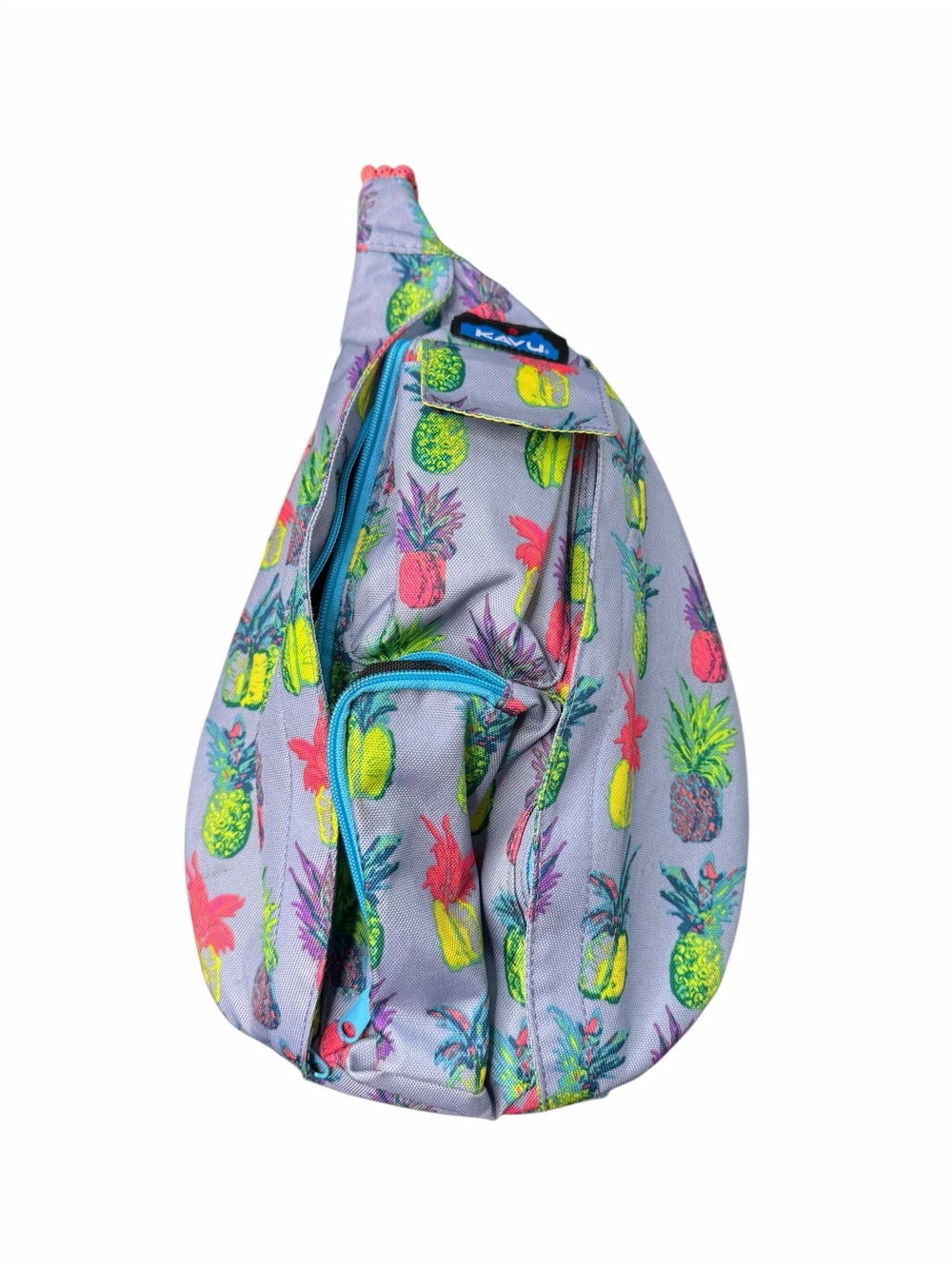 Kavu pineapple print sling bag, purple